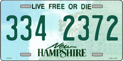 NH license plate 3342372