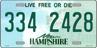 NH license plate 3342428