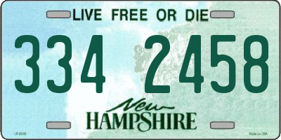 NH license plate 3342458