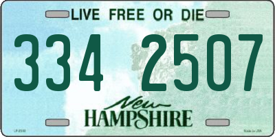 NH license plate 3342507