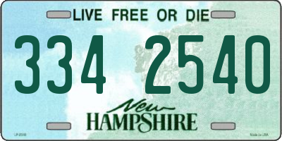 NH license plate 3342540