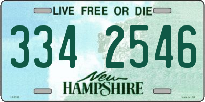 NH license plate 3342546