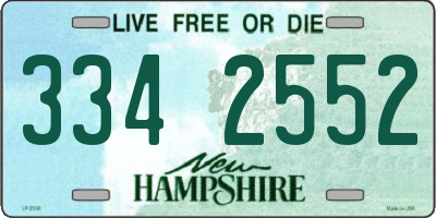 NH license plate 3342552