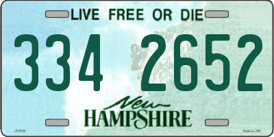 NH license plate 3342652
