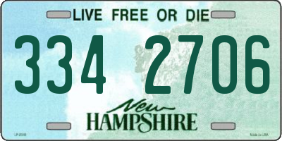 NH license plate 3342706