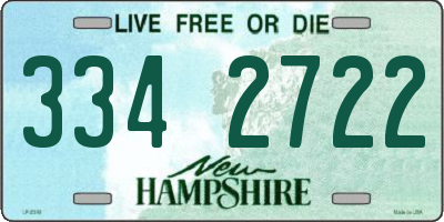 NH license plate 3342722