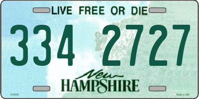 NH license plate 3342727