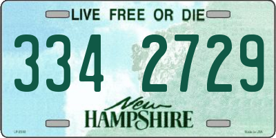 NH license plate 3342729