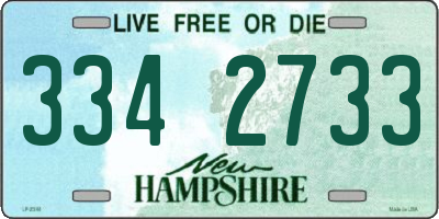 NH license plate 3342733