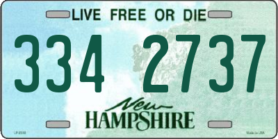 NH license plate 3342737