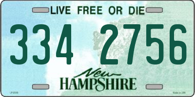 NH license plate 3342756