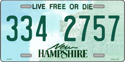 NH license plate 3342757