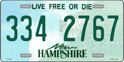 NH license plate 3342767
