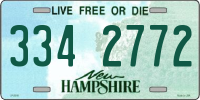 NH license plate 3342772