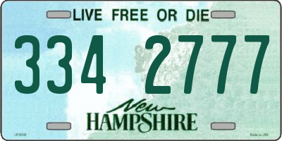 NH license plate 3342777