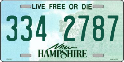 NH license plate 3342787