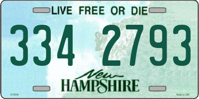 NH license plate 3342793