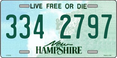 NH license plate 3342797
