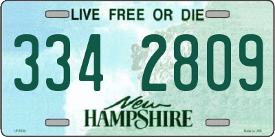 NH license plate 3342809