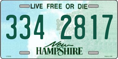 NH license plate 3342817