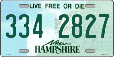 NH license plate 3342827