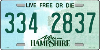 NH license plate 3342837