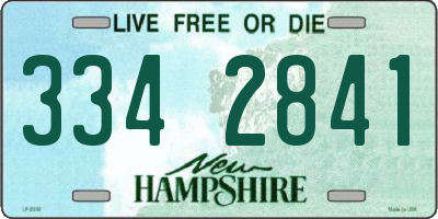 NH license plate 3342841
