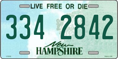 NH license plate 3342842