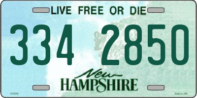 NH license plate 3342850