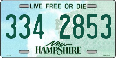 NH license plate 3342853