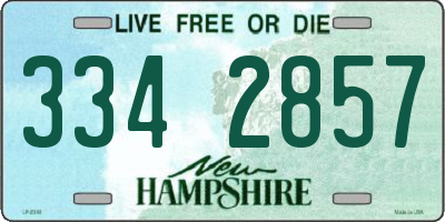 NH license plate 3342857