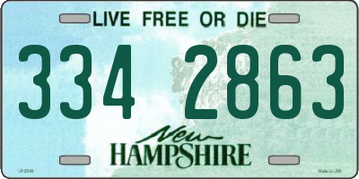 NH license plate 3342863