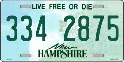 NH license plate 3342875