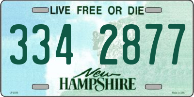 NH license plate 3342877