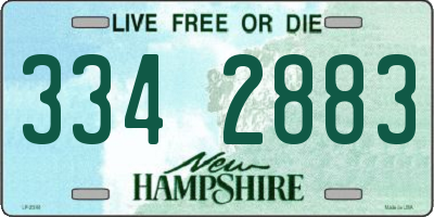 NH license plate 3342883