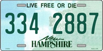 NH license plate 3342887