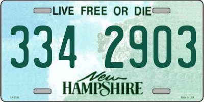 NH license plate 3342903