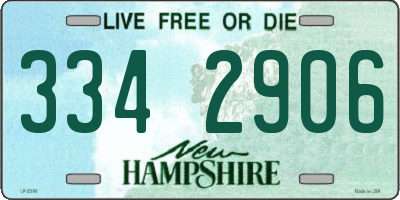 NH license plate 3342906