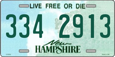NH license plate 3342913