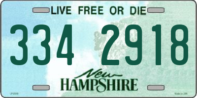 NH license plate 3342918