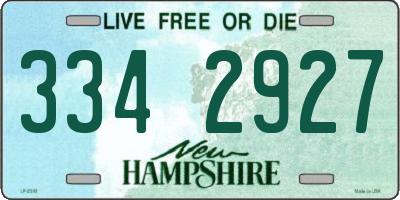 NH license plate 3342927