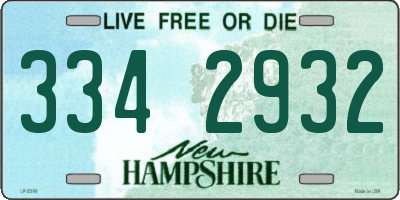 NH license plate 3342932
