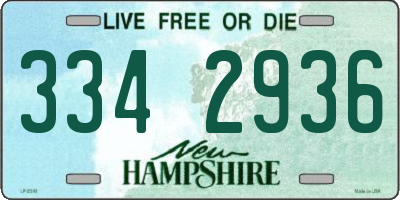 NH license plate 3342936