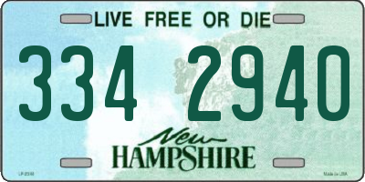 NH license plate 3342940