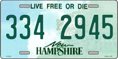 NH license plate 3342945