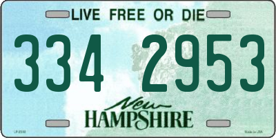 NH license plate 3342953