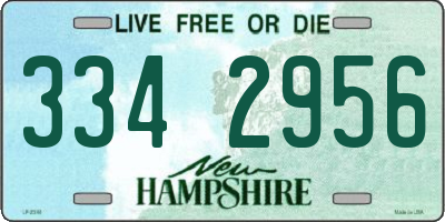 NH license plate 3342956