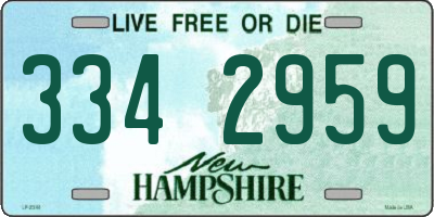NH license plate 3342959