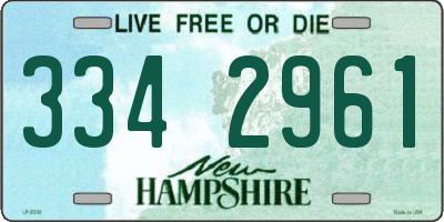 NH license plate 3342961