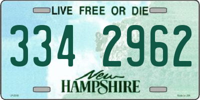 NH license plate 3342962